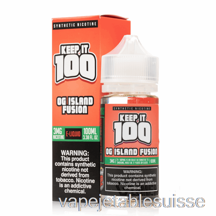 Vape Suisse Fusion - Keep It 100 E-liquide - 100ml 6mg
